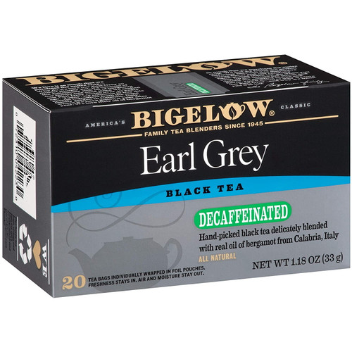 Bigelow Decaffeinated Earl Grey Tea Bags,decaffeinated Individual Black Tea Bags, For Hot Tea Or Iced Tea, 20 Count (pack Of 6), 120 Tea Bags Total.