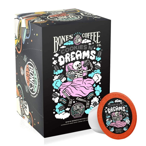 Bones Coffee K Cups Cookies 'n Dreams 12 Ct Medium Roast Coffee Pods