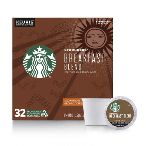Starbucks Medium Roast K-cup Coffee Pods &mdash; Breakfast Blend For Keurig Brewers &mdash; 1 Box (32 Pods)
