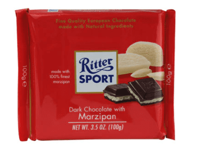 Ritter Sport Dark Chocolate With Marzipan 3.5 Oz Pack Of 3