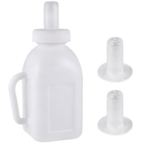 1 Set Vertical Feeding Bottle Feeding Bottle Silicone Feeding Supplies With 2pcs Silicone Teat For Farmer (white)