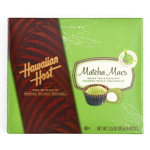 Hawaiian Host White Chocolate Matcha Macs Box 17.6 Oz Each (2 Items Per Order, Not Per Case)