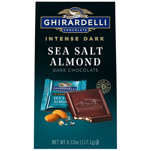 Ghirardelli Intense Dark Sea Salt Chocolate Squares Sea Salt Almond