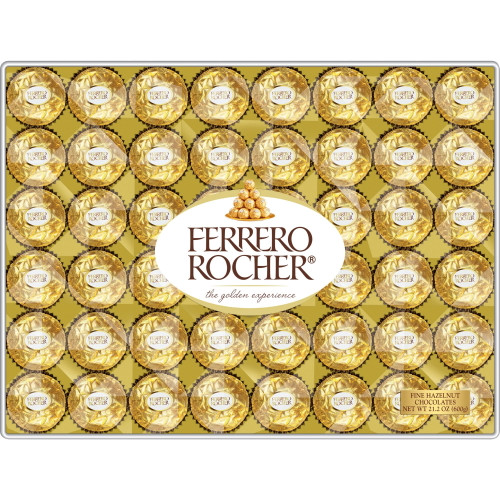 Ferrero Rocher Fine Hazelnut Chocolates 48 Count.