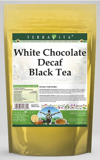 Terravita White Chocolate Decaf Black Tea, (white Chocolate Decaf, Black Tea Bags, 25 Tea Bags, 1-pack, Zin: 535880)