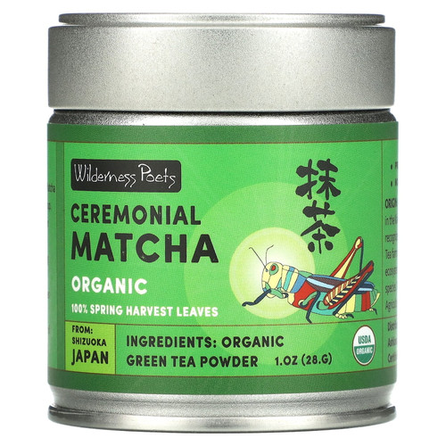 Organic Ceremonial Matcha, 1 Oz (28 G), Wilderness Poets