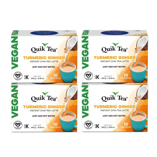 Quiktea Vegan Turmeric-ginger Chai Tea Latte - 40 Count
