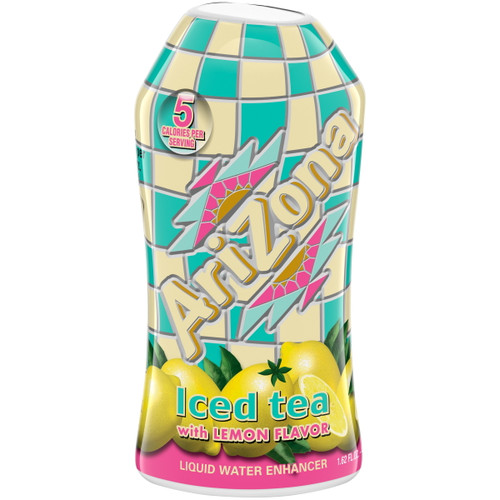 Arizona Iced Tea With Lemon Flavor Naturally Flavored Liquid Water Enhancer, 1.62 Fl Oz Bottle