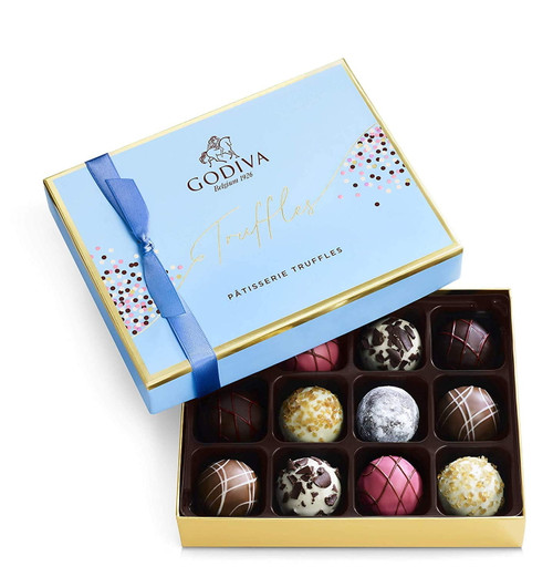 Godiva Chocolatier Patisserie Dessert Truffles Assorted Chocolate Gift Box, 12 Count