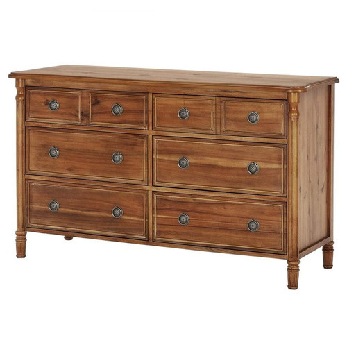 Evolur Julienne 6 Drawer Double Dresser In Weathered Natural