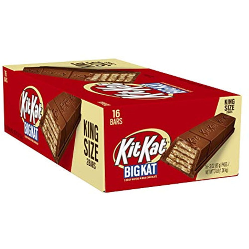 Kit Kat Big Kat King Size Candy Bar, Milk Chocolate Covered Crisp Wafer, (pack Of 16)
