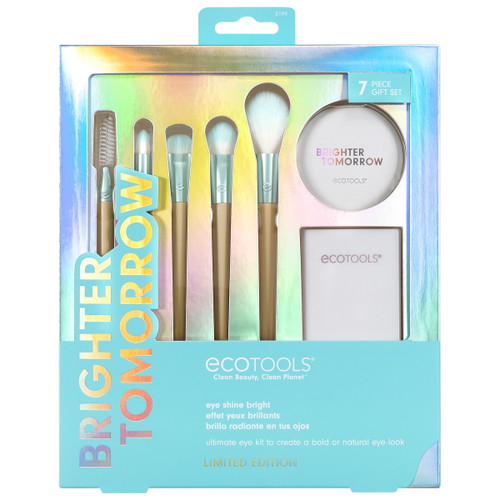 Ecotools Limited Edition Eye Shine Bright Makeup Brush Kit, 7 Piece Gift Set