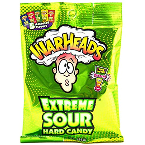 Warheads Extreme Sour Hard Candy Assorted Flavors 2oz.