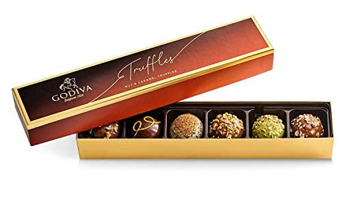 Godiva Chocolatier, Nut Caramel Truffles Assorted Chocolate Gift Box 4 Ounce, (pack Of 6)