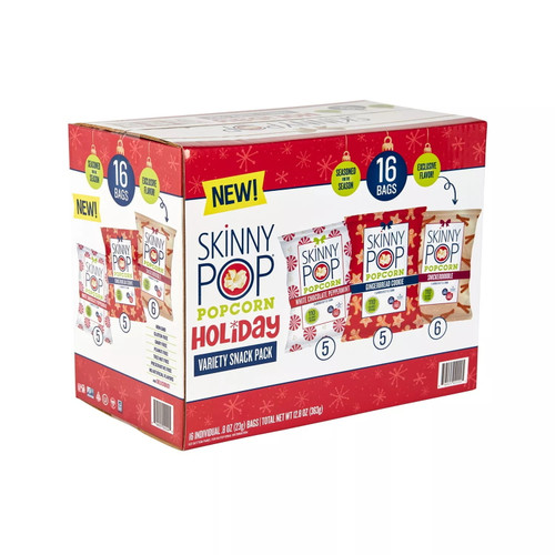 Skinnypop Holiday Variety Pack Popcorn, 0.8 Ounce (16 Count)