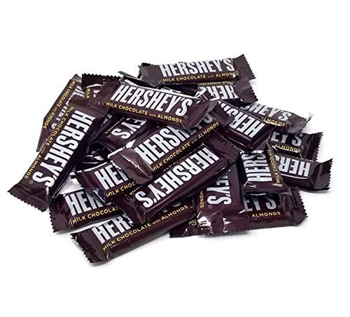 Hershey's Milk Chocolate Almond Bar Snack Size , 3 Pounds Bag