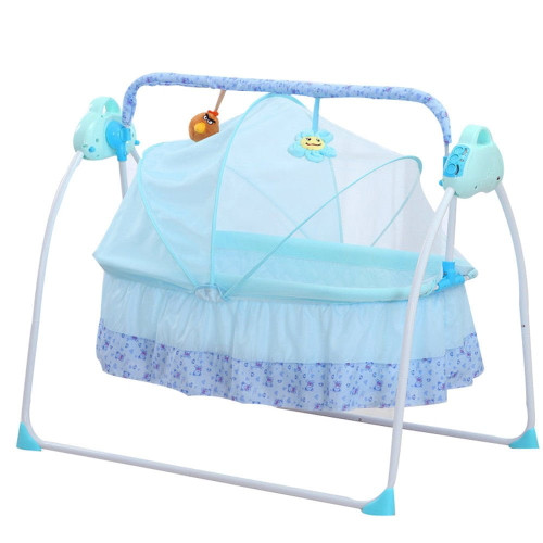 Aohuada Electric Baby Bassinet Swing, Music Remoter Control Sleeping Basket Bed