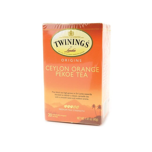 Twinings Of London Ceylon Orange Pekoe 100% Pure Black Tea Bags, 20 Ct, 1.41 Oz