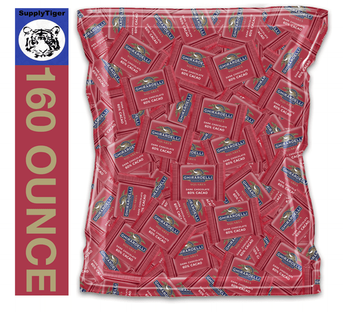 Ghirardelli Bulk (160 Ounce) Pack 60% Cacao Dark Chocolate Squares