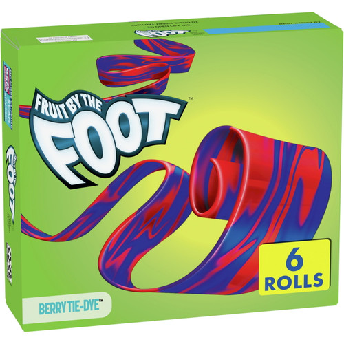 Fruit By The Foot Fruit Flavored Snacks, Berry Tie-dye, 4.5 Oz, 6 Ct