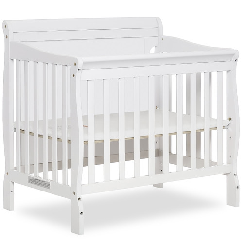 Dream On Me Aden Full Panel Convertible 4-in-1 Mini Crib Inwhite