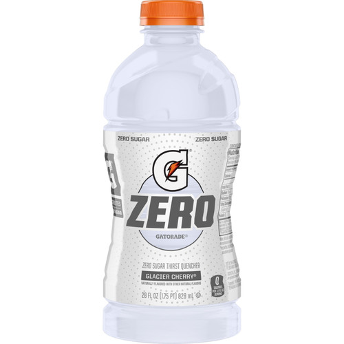 Gatorade G Zero Sugar Glacier Cherry Thirst Quencher Sports Drink, 28 Oz Bottle