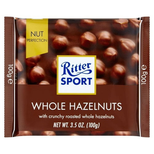 Ritter Sport 100g - Pack Of 5 - (whole Hazelnuts)