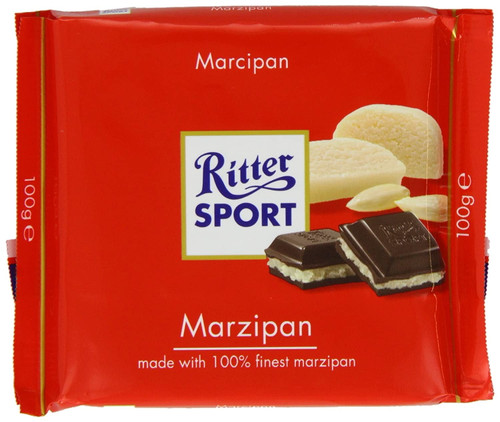 Ritter Sport Marzipan Chocolate Bar 3.5 Oz., (pack Of 5)