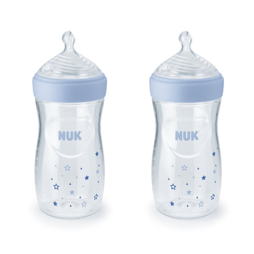 Nuk Simply Natural With Safetemp, 9 Oz, 2 Pack, Boy