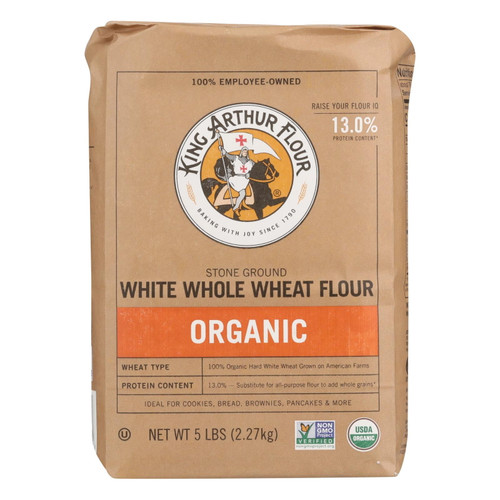 (6 Pack)king Arthur Organic White Whole Wheat Flour, 80 Oz