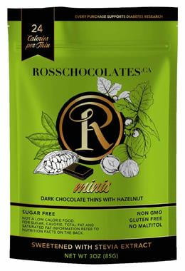 Ross Chocolates Sugar Free Dark Chocolate With Hazelnut Mini