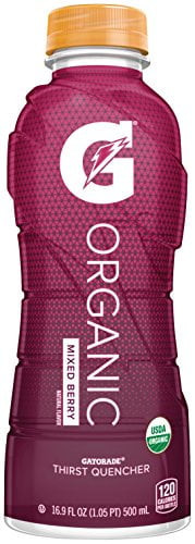 Gaterade Organic, Mixed Berry Sports Drink, 16.9 Fl Oz, 12 Bottles