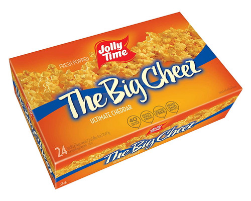 Jolly Time The Big Cheez Gourmet Cheddar Cheese Microwave Popcorn, Bulk 24count Box
