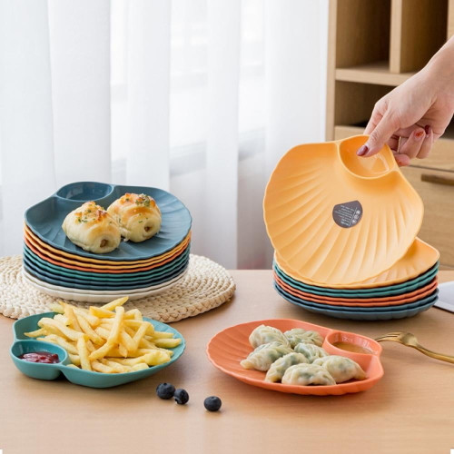 Shell Shape Plate Stable Placement Stackable Design For Fruits Snacks