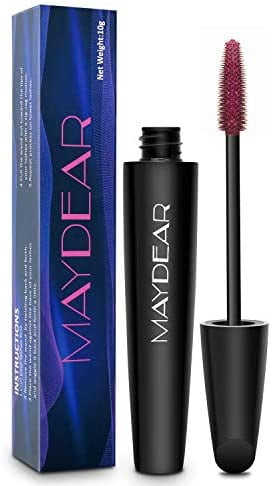 Maydear Waterproof Color Mascara, Longlasting, Smudge-proof, Voluminous And Charming Mascara, Multiple Colors Available–dark Purple