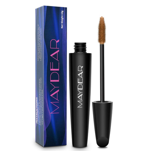 Maydear Waterproof Color Mascara, Longlasting, Smudge-proof, Voluminous And Charming Mascara, 9 Colors Options–brown