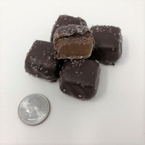 Gourmet Sugar Free Sea Salt Caramels Dark Chocolate Vanilla Caramels 1 Pound