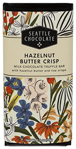 Seattle Chocolates, Bar Truffle Hazelnut, 2.5 Ounce