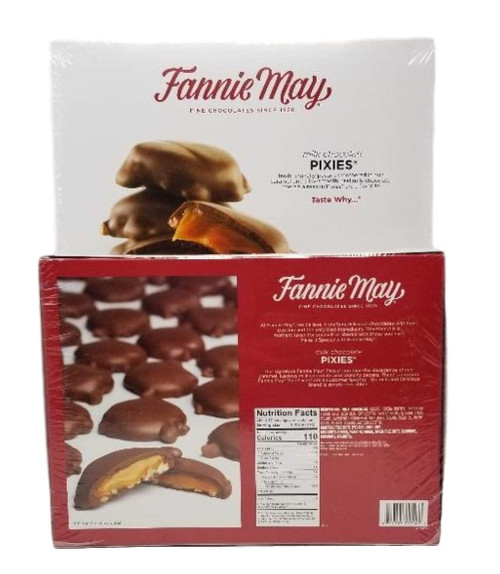 Fannie May Pixies, Milk Chocolate Covered Caramel With Pecans, Chocolate Candy Gift Box, 14 Oz