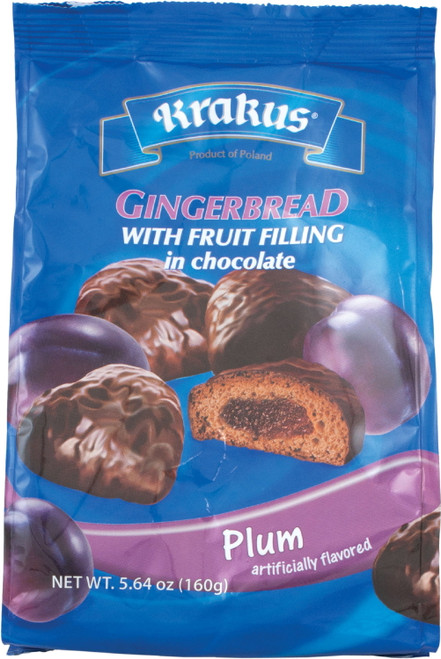 Krakus Gingerbread With Plum Filling In Chocolate, 5.6 Oz