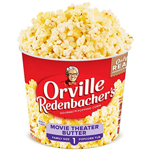 Orville Redenbacher’s Movie Theater Butter Popcorn Tub, 3.9 Ounce, Pack Of 12
