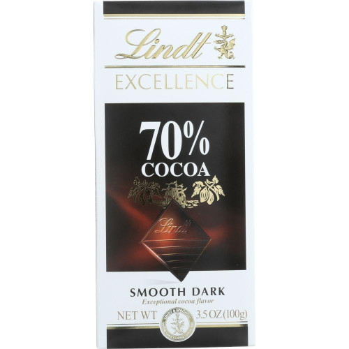Lindt Excellence Dark Chocolate 70% Cocoa, 3.5-oz Packages (pack Of 12)