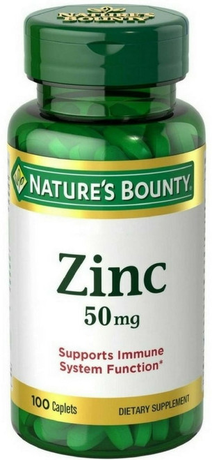 Nature's Bounty Zinc 50 Mg Caplets 100 Ea