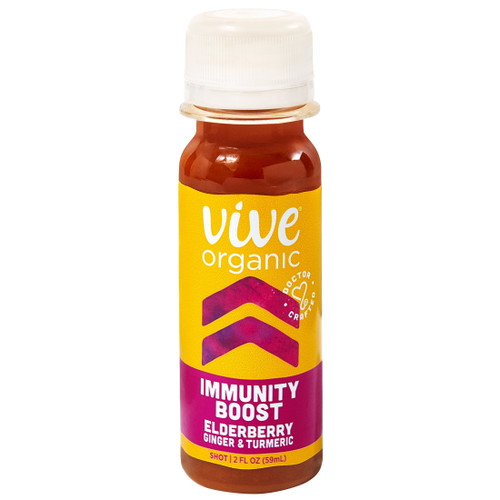 Vive Organic Immunity Boost Elderberry, Ginger & Turmeric Shot (2oz Bottle)