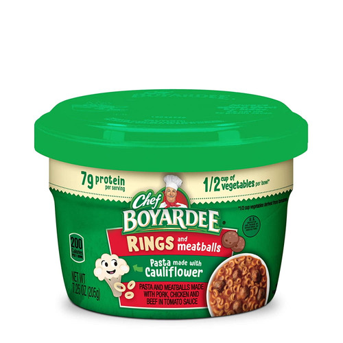 Chef Boyardee Original Rings Pasta Made With Cauliflower & Meatballs In Tomato Sauce, 7.25 Oz