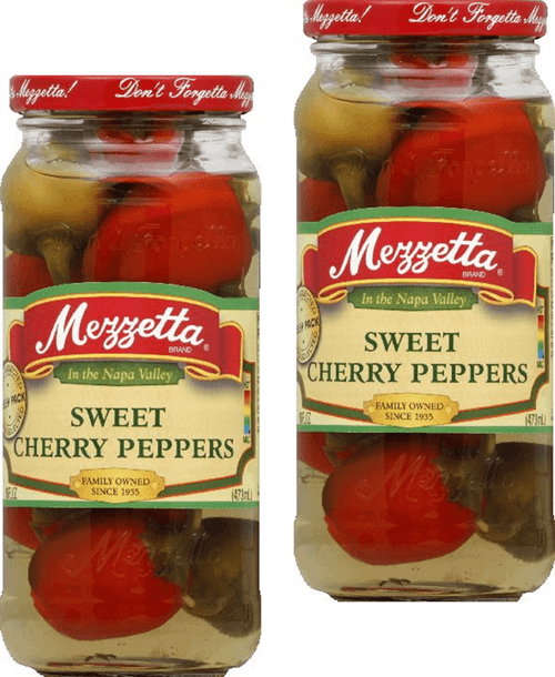 Mezzetta Sweet Cherry Peppers, 2-pack 16 Oz Glass Jars