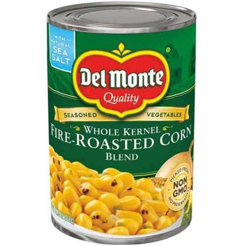 Del Monte Whole Kernel Fire Roasted Corn Blend, 14.75 Ounce -- 12 Per Case.
