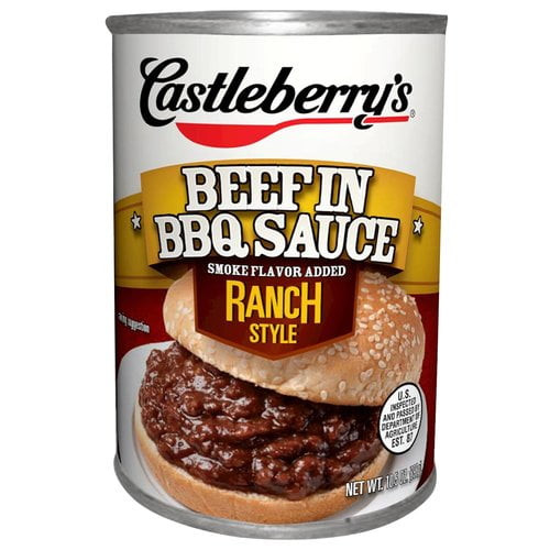 Castleberry's Beef In Bbq Sauce, Ranch Style, 10.5 Oz Can
