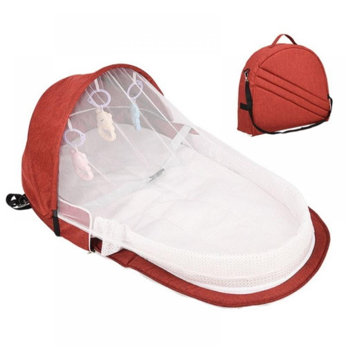 Crowdstage Portable Bassinet For Baby Infant & Toddler Travel Beds Sun Protection Mosquito Net Breathable Infant With Toys
