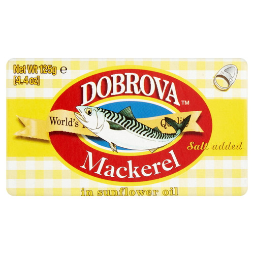 Dobrova Mackerel In Sunflower Oil, 4.4 Oz